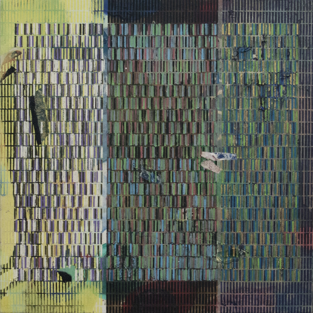 12-image,nner Maps, 2025 Oil, Ink and Chalk on Canvas 50.8 cm × 50.8 cm 54 x 54 cm with the frame