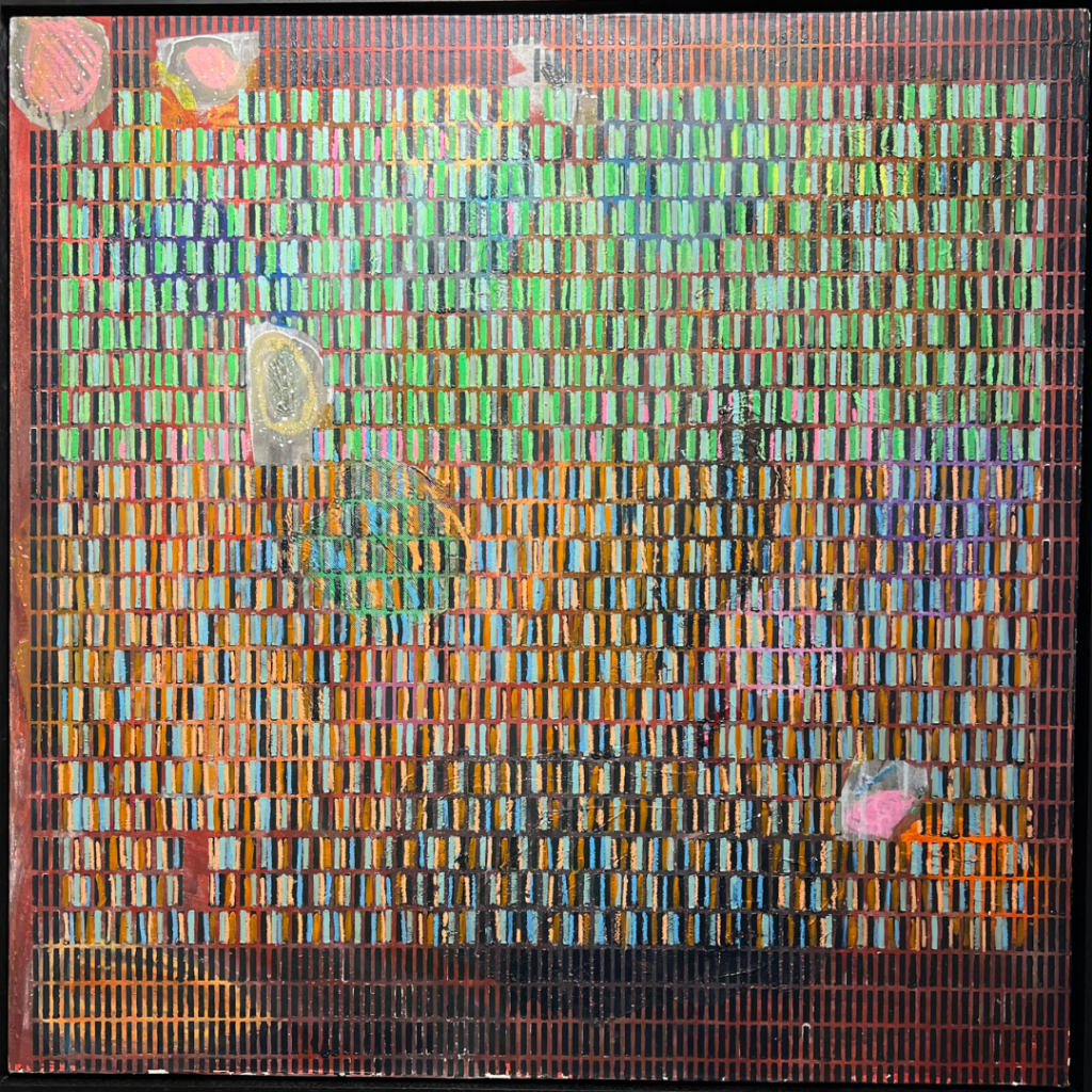 3-image,2024 signed and dated oil on canvas 94.5 x 94.5cm