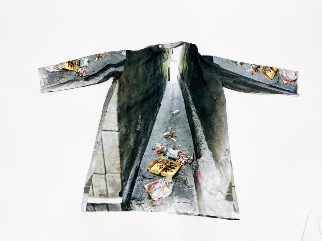 CK01-image,Untitled, 2024 Textile print garment 110 x 165cm