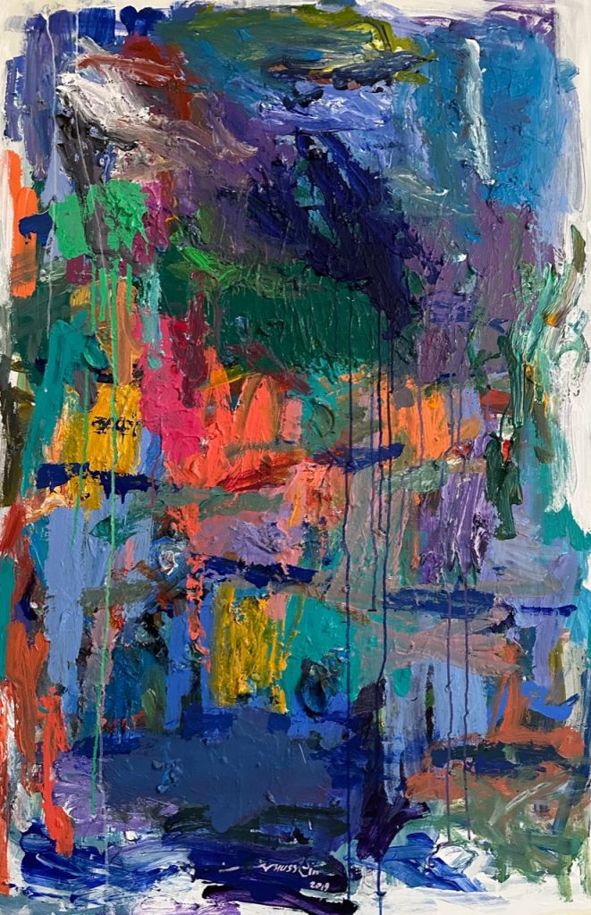 HAM-301-image,Untitled, 2019 Signed & dated Acrylic on canvas 152 x 100 cm