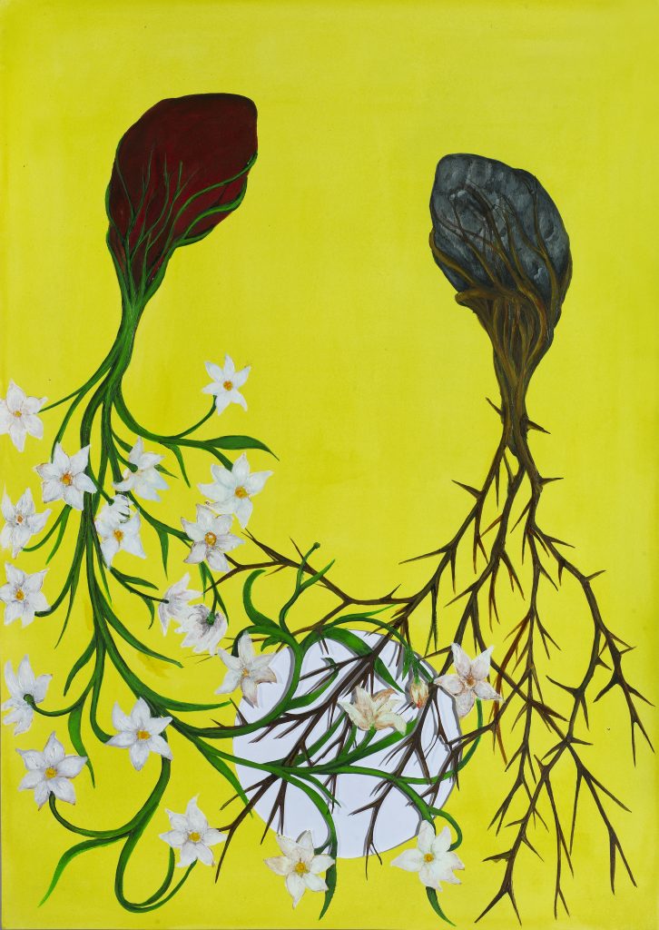 HMS-021-image,Dissonance Mixed media on paper 43x50cm