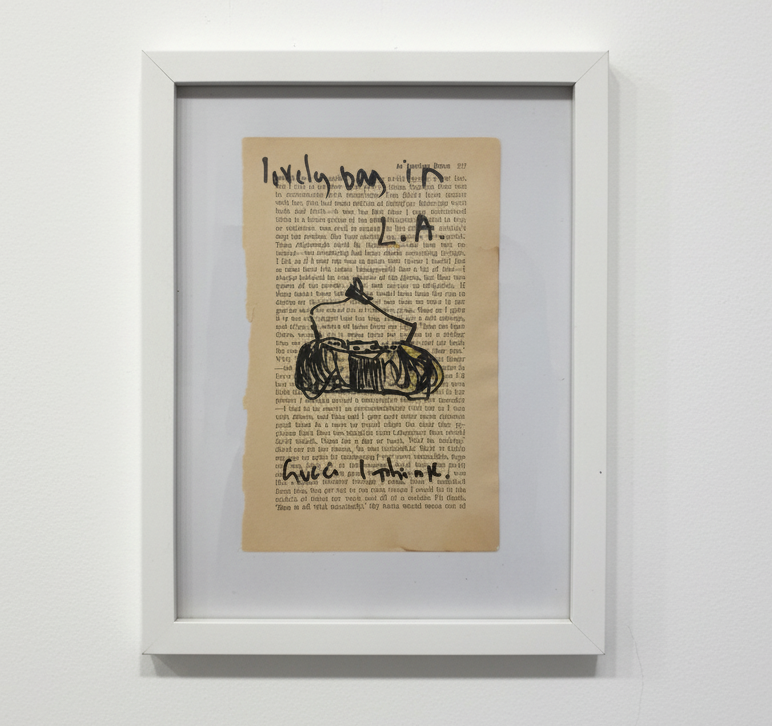 JG-1-image,Lovely Bag in L.A Mixed media 20.5 x 26.5 cm with the frame