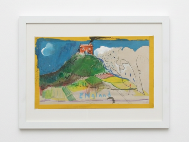 JG-18-image,England mixed media on silk 58 x 77 cm With frame