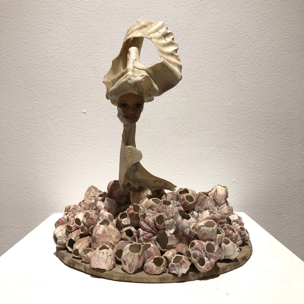 KATD-0041-image,Untitled, 2009 Signed Fish bone, clay, toy