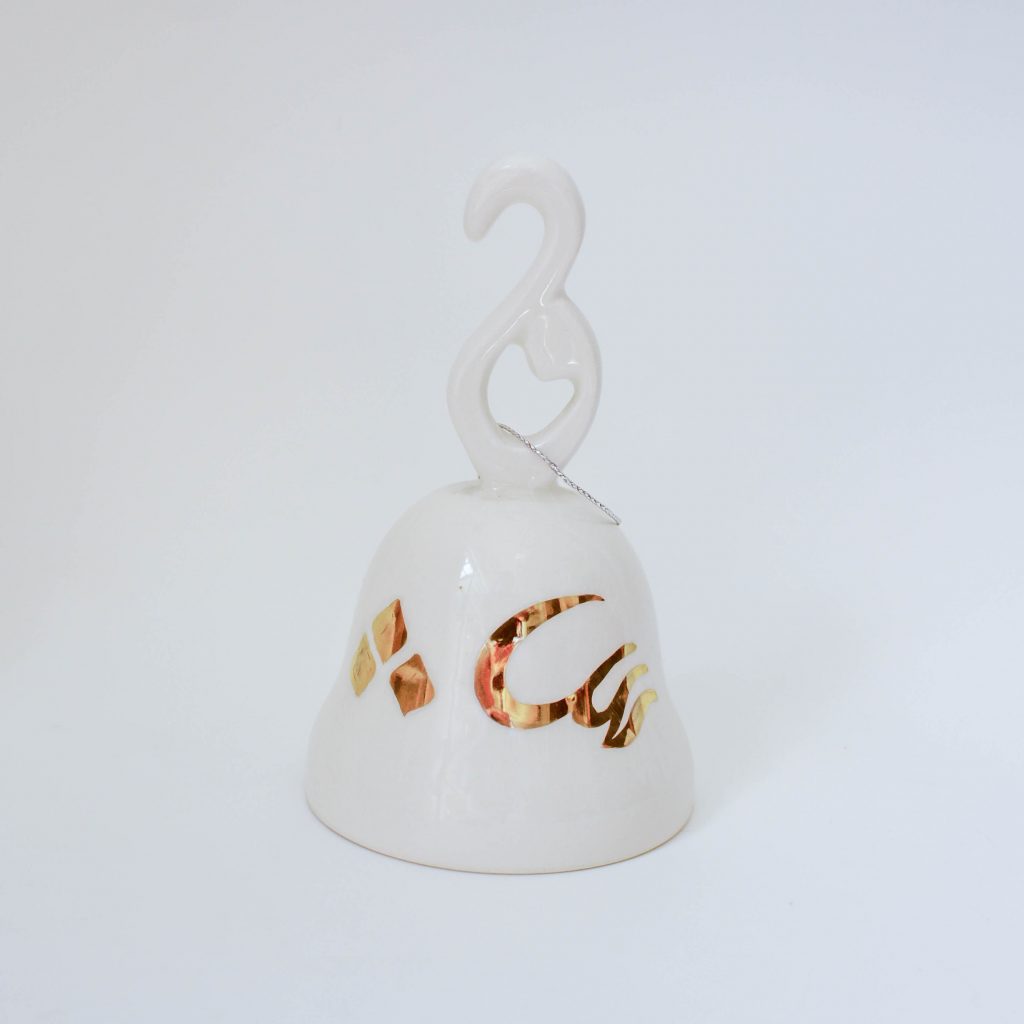 KATD-039-image,Christmas Bell gold plated, 2014 Ceramic stone wear with gold plate