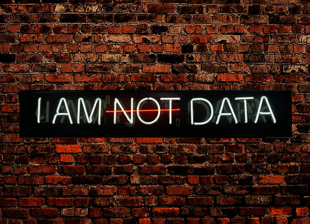 MS-123-image, cover pho,I AM NOT DATA, 2025 Neon mounted on aluminium 22.5 x 132 x 3 cm Edition of 4 +2AP (AP1)