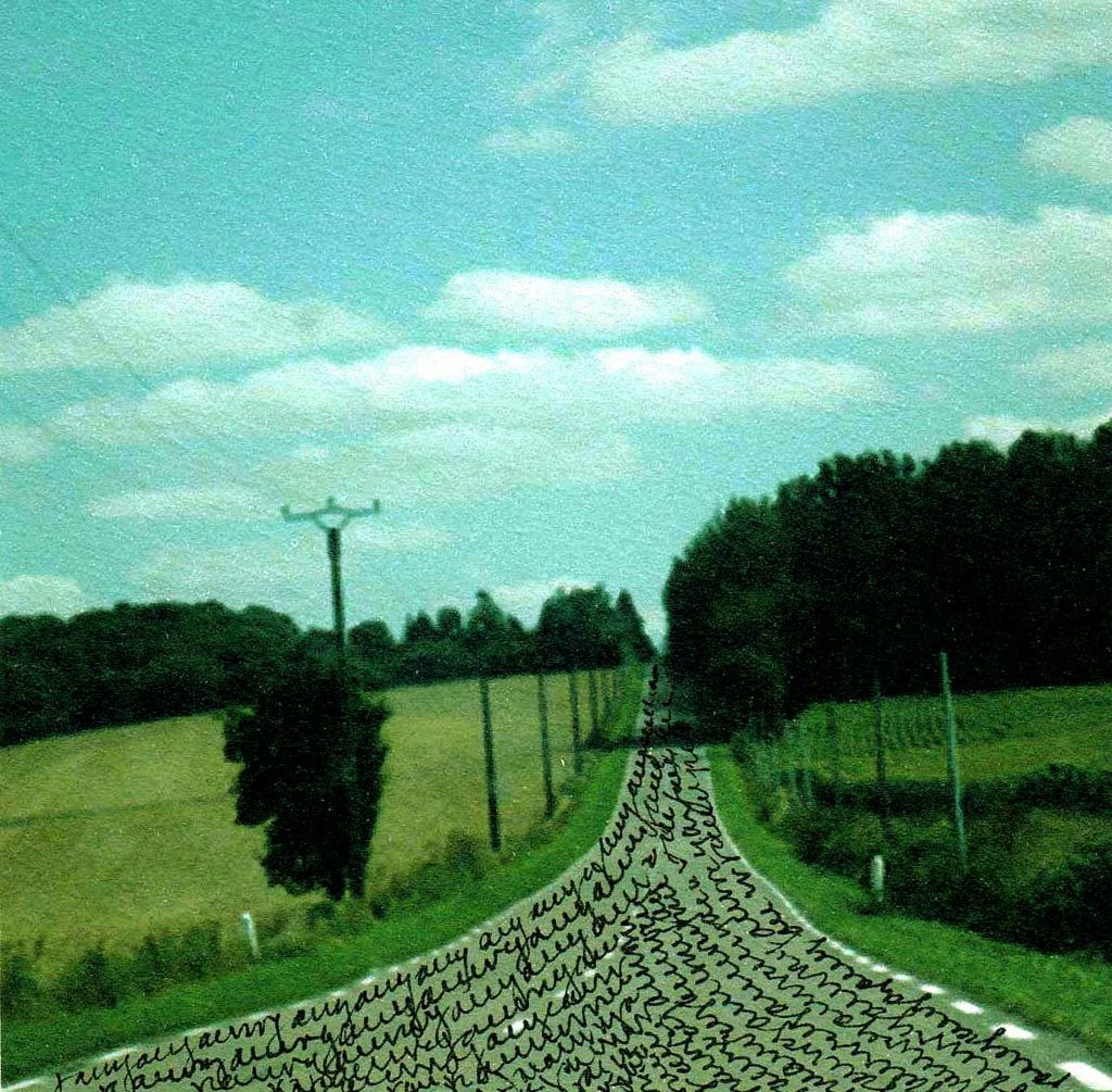 NS-003-image,J’arrive (A from a series of 7), 2014 Signed and dated on reverse Digital C-print, color drawing media and ink 10.5 cm x 10.5 cm (Framed 30 x 40 cm)