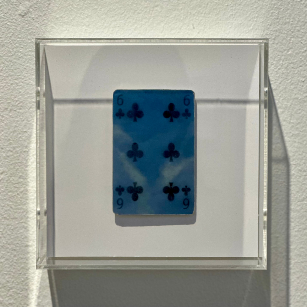 NS-036-image,Untitled Series (Study 2- Sky), 2021 Digital photographs on French suited playing cards in plexiglass box 16 x 16 cm (6 x 6 inches)