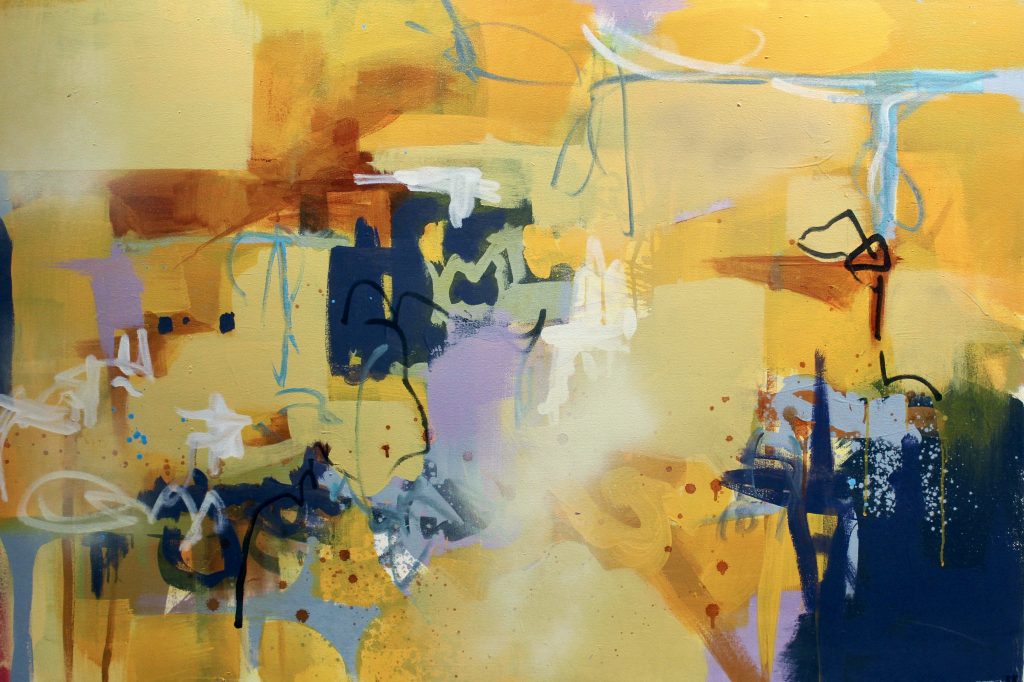 RK-100-image,Descent II, 2022 Acrylic on canvas 100 x 150 cm