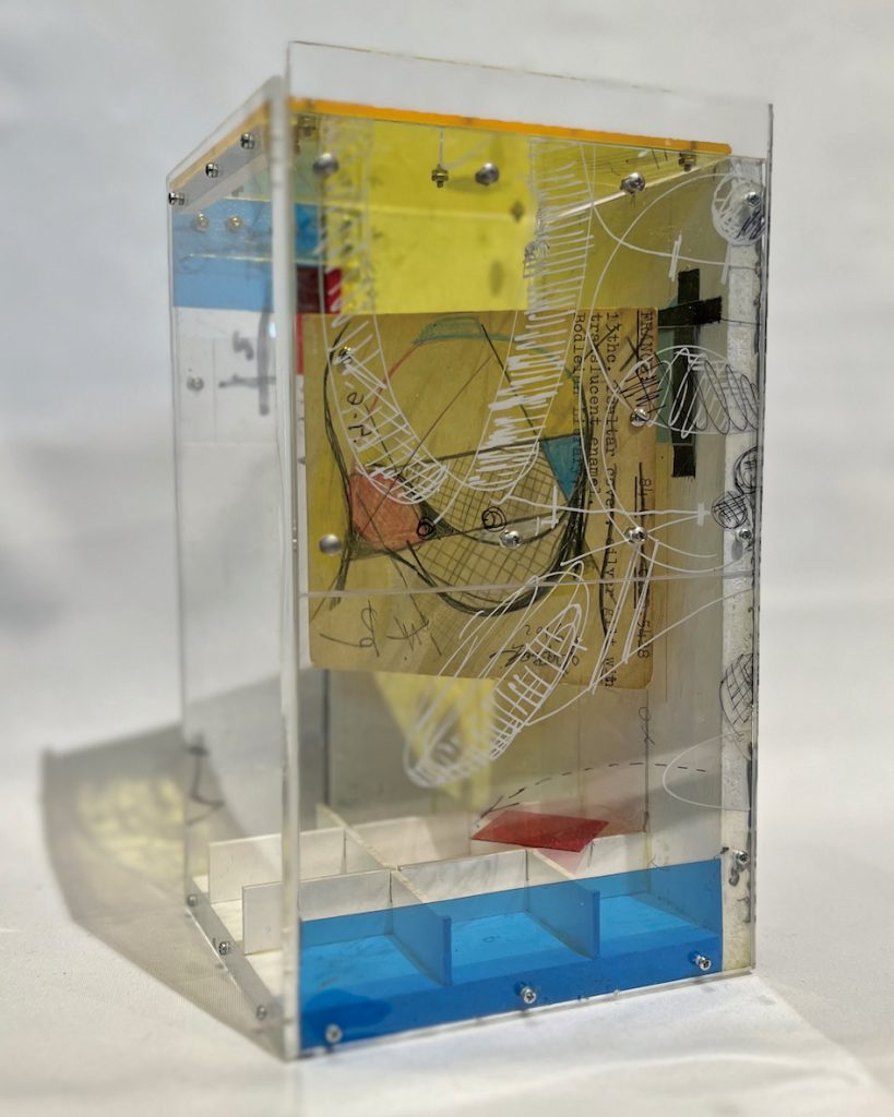 YT-18-image,Multidimensional Specimen , 2016 yes Plastic, wood, paper, colored pencil H215mm, W125mm, D115mm